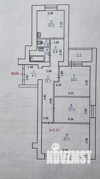 3-к квартира, вторичка, 87м2, 8/16 этаж