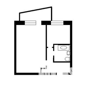 1-к квартира, вторичка, 37м2, 4/5 этаж