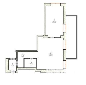 1-к квартира, вторичка, 64м2, 6/24 этаж