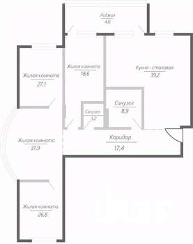 4-к квартира, строящийся дом, 178м2, 6/15 этаж