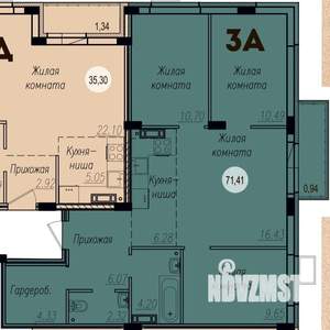 3-к квартира, вторичка, 71м2, 9/15 этаж