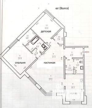 3-к квартира, вторичка, 128м2, 2/12 этаж
