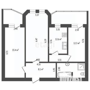3-к квартира, вторичка, 100м2, 3/9 этаж