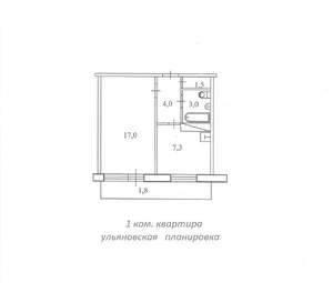 1-к квартира, вторичка, 33м2, 1/5 этаж