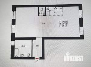 1-к квартира, сданный дом, 102м2, 2/10 этаж