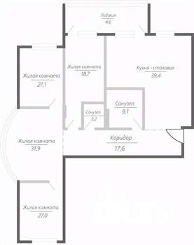 4-к квартира, строящийся дом, 179м2, 8/15 этаж