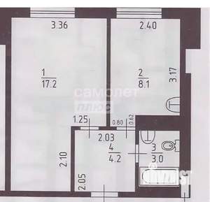 1-к квартира, вторичка, 32м2, 9/16 этаж