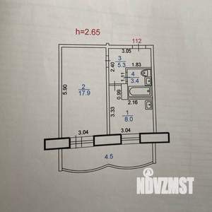 1-к квартира, вторичка, 35м2, 3/10 этаж