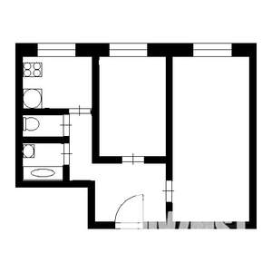 2-к квартира, вторичка, 45м2, 2/4 этаж