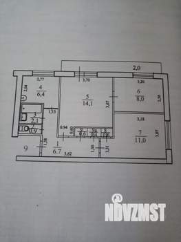 3-к квартира, вторичка, 51м2, 3/9 этаж