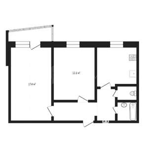 2-к квартира, вторичка, 53м2, 3/5 этаж