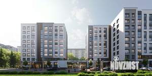 2-к квартира, строящийся дом, 58м2, 1/9 этаж