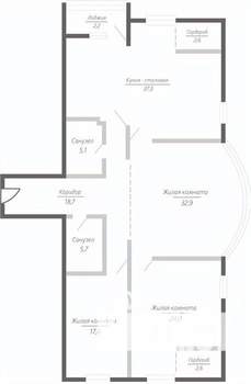 3-к квартира, строящийся дом, 149м2, 4/15 этаж