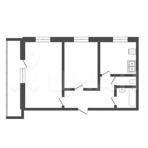 2-к квартира, вторичка, 52м2, 2/9 этаж