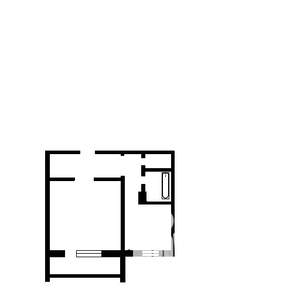 1-к квартира, вторичка, 50м2, 1/1 этаж