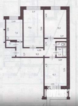 3-к квартира, вторичка, 66м2, 1/10 этаж
