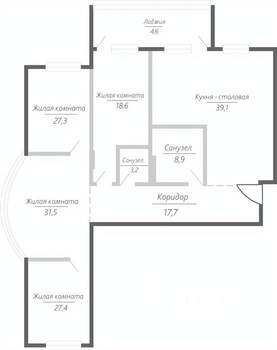 4-к квартира, строящийся дом, 178м2, 10/15 этаж