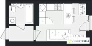 1-к квартира, вторичка, 21м2, 1/16 этаж