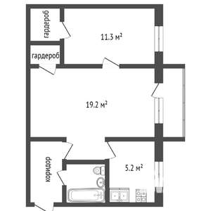 2-к квартира, вторичка, 47м2, 2/5 этаж