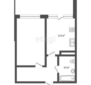 1-к квартира, вторичка, 37м2, 15/15 этаж