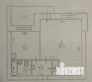 1-к квартира, вторичка, 40м2, 4/5 этаж
