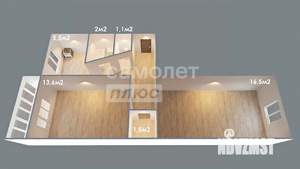 2-к квартира, вторичка, 49м2, 4/5 этаж