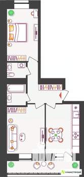 2-к квартира, вторичка, 53м2, 3/11 этаж