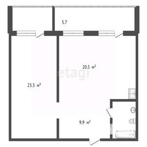 2-к квартира, вторичка, 60м2, 2/10 этаж