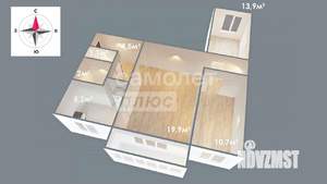 3-к квартира, вторичка, 59м2, 5/5 этаж