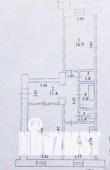 2-к квартира, вторичка, 61м2, 1/3 этаж