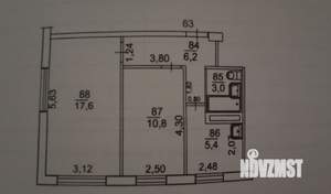 2-к квартира, вторичка, 43м2, 1/5 этаж