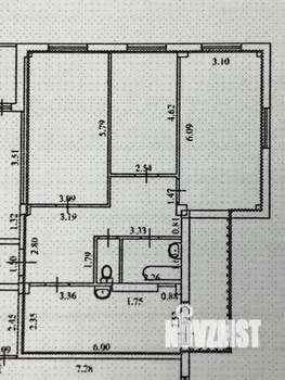 3-к квартира, вторичка, 83м2, 8/9 этаж