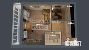 2-к квартира, вторичка, 46м2, 2/14 этаж