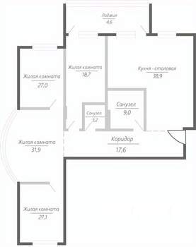 4-к квартира, строящийся дом, 178м2, 7/15 этаж